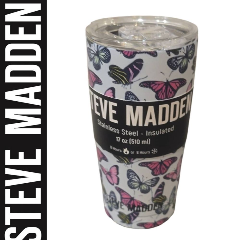 Steve Madden Butterfly Stainlese Steel Insulated 17oz Tumbler